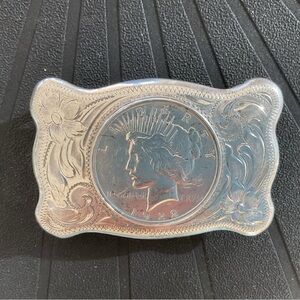 Vintage Sterling Silver Belt Buckle